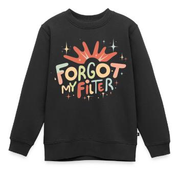 Filter vergessen - Kinder Premium Organic Sweatshirt - Schwarz - Vorne - AI Model Kid Female (0cm)