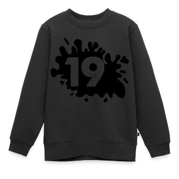 kleckse 19 - Kinder Premium Organic Sweatshirt - Schwarz - Vorne - AI Model Kid Female (0cm)