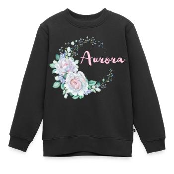 Für Aurora - Kinder Premium Organic Sweatshirt - Schwarz - Vorne - AI Model Kid Female (0cm)