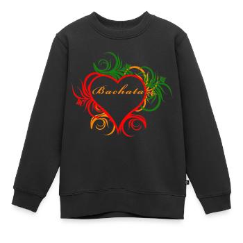 Bachata dans l’âme - Sweat Premium enfant bio - noir - Devant - AI Model Kid Female (0cm)