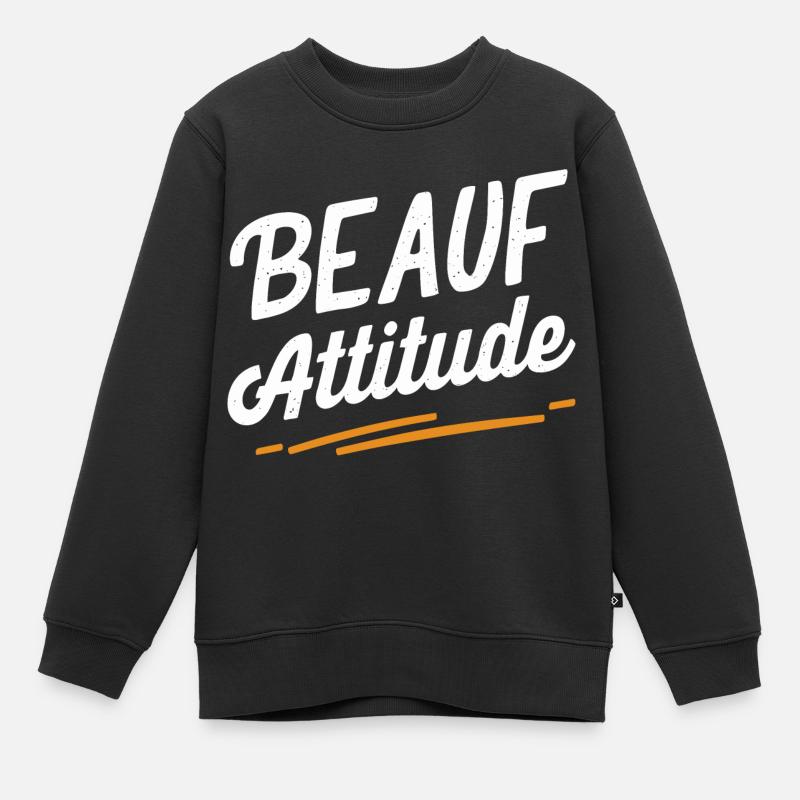 Beauf attitude - Sweat Premium enfant bio - noir