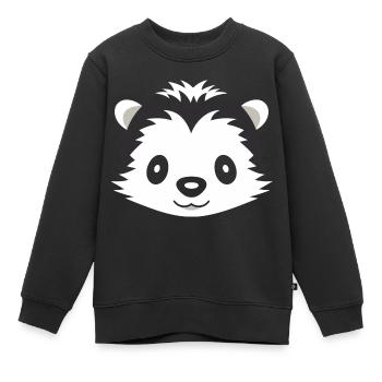 Bébé blaireau - Sweat Premium enfant bio - noir - Devant - AI Model Kid Female (0cm)