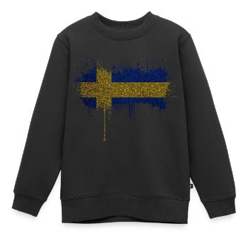 Schweden Flaka Schwedisch Schwedisch Schwedisch Nordisch - Kinder Premium Organic Sweatshirt - Schwarz - Vorne - AI Model Kid Female (0cm)