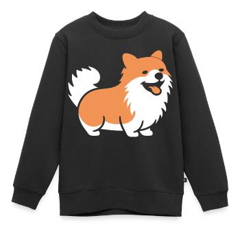 Spitz - Sweat Premium enfant bio - noir - Devant - AI Model Kid Female (0cm)
