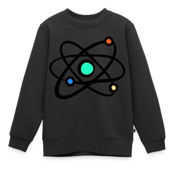 Physique des atomes - Sweat Premium enfant bio - noir - Devant - AI Model Kid Female (0cm)