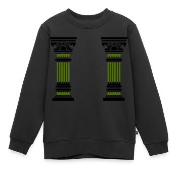 antike säule 2 - Kinder Premium Organic Sweatshirt - Schwarz - Vorne - AI Model Kid Female (0cm)