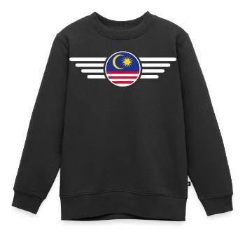 T-shirt de conception de style malaisien - Sweat Premium enfant bio - noir - Devant - AI Model Kid Female (0cm)