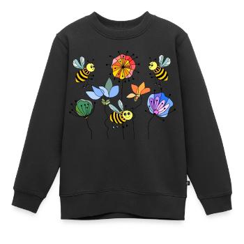 Insectes - Sweat Premium enfant bio - noir - Devant - AI Model Kid Female (0cm)