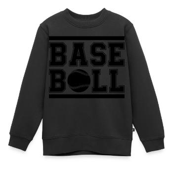 baseball - Kinder Premium Organic Sweatshirt - Schwarz - Vorne - AI Model Kid Female (0cm)