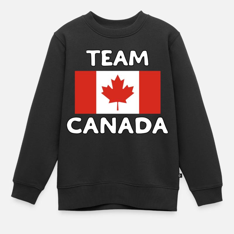TEAM CANADA - Sweat Premium enfant bio - noir
