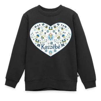 Das Herz von Kaszebe - Kinder Premium Organic Sweatshirt - Schwarz - Vorne - AI Model Kid Female (0cm)