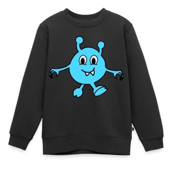 Monstre Alien - Sweat Premium enfant bio - noir - Devant - AI Model Kid Female (0cm)