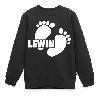 Lewin als Geburt - Kinder Premium Organic Sweatshirt - Schwarz - Vorne - AI Model Kid Female (0cm)