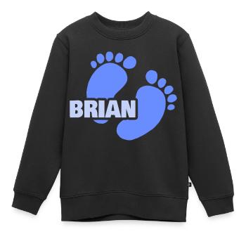 Brian als Geburt - Kinder Premium Organic Sweatshirt - Schwarz - Vorne - AI Model Kid Female (0cm)