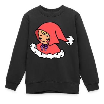 süßes Christkind, Engel zu Weihnachten - Kinder Premium Organic Sweatshirt - Schwarz - Vorne - AI Model Kid Female (0cm)