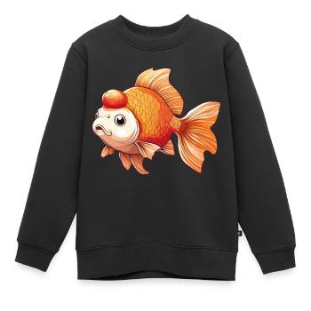 Schleierschwanz Oranda Goldfisch - Kinder Premium Organic Sweatshirt - Schwarz - Vorne - AI Model Kid Female (0cm)