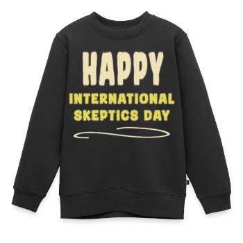 Internationaler Tag der Skeptiker - Kinder Premium Organic Sweatshirt - Schwarz - Vorne - AI Model Kid Female (0cm)
