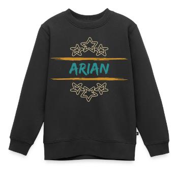Arian als Arian - Kinder Premium Organic Sweatshirt - Schwarz - Vorne - AI Model Kid Female (0cm)