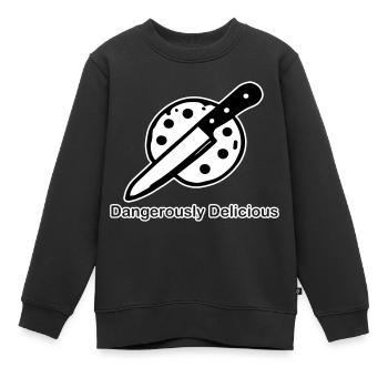 Keks und Messer - Gefährlich leckeres Design - Kinder Premium Organic Sweatshirt - Schwarz - Vorne - AI Model Kid Female (0cm)