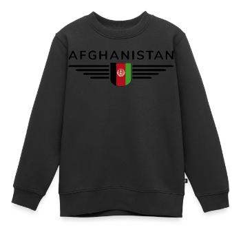 Afghanistan Design – Fierté et culture - Sweat Premium enfant bio - noir - Devant - AI Model Kid Female (0cm)
