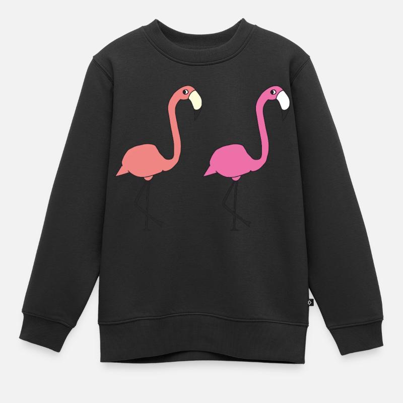 flamingo freunde - Kinder Premium Organic Sweatshirt - Schwarz