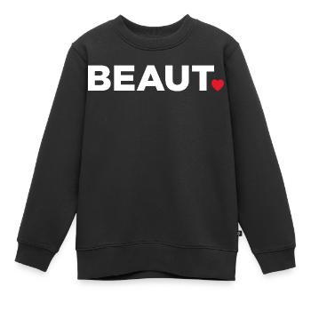 Beauté - Sweat Premium enfant bio - noir - Devant - AI Model Kid Female (0cm)