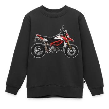 Superbike // Illustration - Kinder Premium Organic Sweatshirt - Schwarz - Vorne - AI Model Kid Female (0cm)