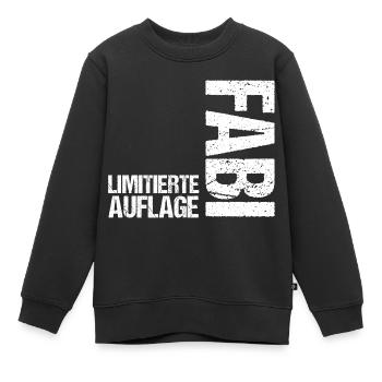 Fabian - Kinder Premium Organic Sweatshirt - Schwarz - Vorne - AI Model Kid Female (0cm)