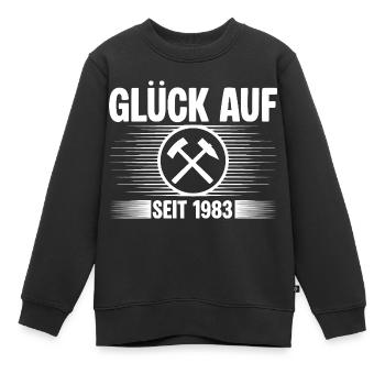 Glueck auf seit 1983 - Kinder Premium Organic Sweatshirt - Schwarz - Vorne - AI Model Kid Female (0cm)