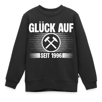 Glueck auf seit 1996 - Kinder Premium Organic Sweatshirt - Schwarz - Vorne - AI Model Kid Female (0cm)