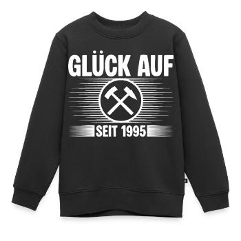 Glueck auf seit 1995 - Kinder Premium Organic Sweatshirt - Schwarz - Vorne - AI Model Kid Female (0cm)
