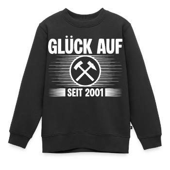 Glueck auf seit 2001 - Kinder Premium Organic Sweatshirt - Schwarz - Vorne - AI Model Kid Female (0cm)