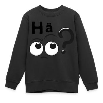 Hä? - Kinder Premium Organic Sweatshirt - Schwarz - Vorne - AI Model Kid Female (0cm)