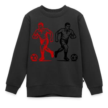 Fussball Verein Team - Kinder Premium Organic Sweatshirt - Schwarz - Vorne - AI Model Kid Female (0cm)