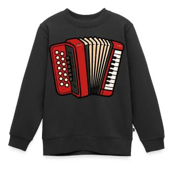 akkordeon - Kinder Premium Organic Sweatshirt - Schwarz - Vorne - AI Model Kid Female (0cm)