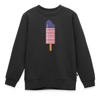 4. Juli USA - Kinder Premium Organic Sweatshirt - Schwarz - Vorne - AI Model Kid Female (0cm)