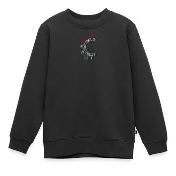 Motif de chaîne d’engrenage circulaire - Sweat Premium enfant bio - noir - Devant - AI Model Kid Female (0cm)