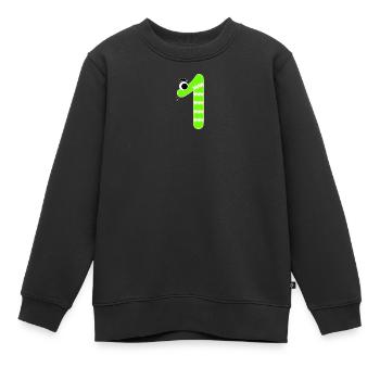 Numéro 1 Snake Kids - Sweat Premium enfant bio - noir - Devant - AI Model Kid Female (0cm)