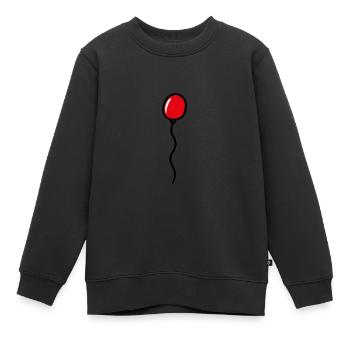 Ballon - Sweat Premium enfant bio - noir - Devant - AI Model Kid Female (0cm)