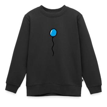 Ballon - Sweat Premium enfant bio - noir - Devant - AI Model Kid Female (0cm)