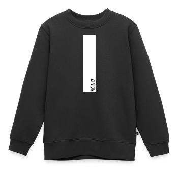 NOIA17 Streetwear  - Kinder Premium Organic Sweatshirt - Schwarz - Vorne - AI Model Kid Female (0cm)