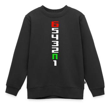 Motorrad ONE UP SIX DOWN - Kinder Premium Organic Sweatshirt - Schwarz - Vorne - AI Model Kid Female (0cm)