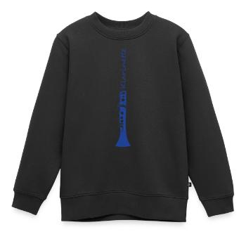 Klarinette - Kinder Premium Organic Sweatshirt - Schwarz - Vorne - AI Model Kid Female (0cm)