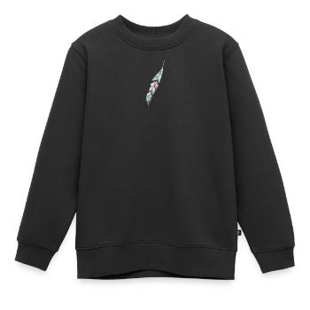 Kunstvolle Vogel Feder im Ethno Stil - Kinder Premium Organic Sweatshirt - Schwarz - Vorne - AI Model Kid Female (0cm)