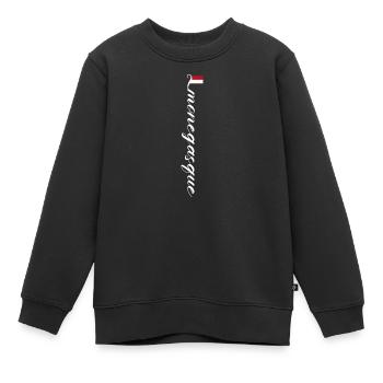 Monaco - Sweat Premium enfant bio - noir - Devant - AI Model Kid Female (0cm)
