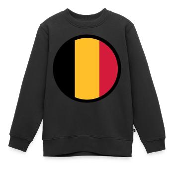 Marqué par la Belgique - Sweat Premium enfant bio - noir - Devant - AI Model Kid Female (0cm)