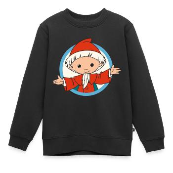 Sandmännchen Hallo! im Kreis - Kinder Premium Organic Sweatshirt - Schwarz - Vorne - AI Model Kid Female (0cm)