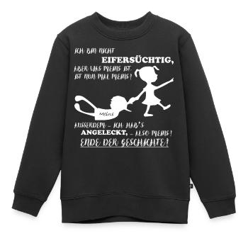 Nicht eifersüchtig besitzergreifend - Alles Meins - Kinder Premium Organic Sweatshirt - Schwarz - Vorne - AI Model Kid Female (0cm)