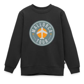 Mallorca Tour Flugzeug Geschenk Party Abflug Reise - Kinder Premium Organic Sweatshirt - Schwarz - Vorne - AI Model Kid Female (0cm)