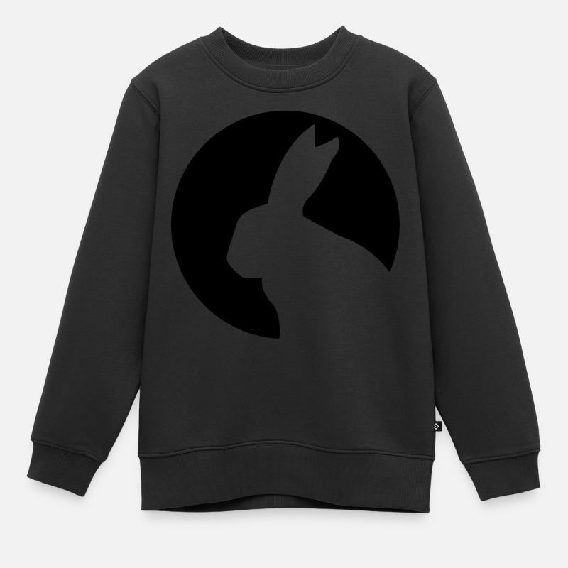 Lapin - Sweat Premium enfant bio - noir